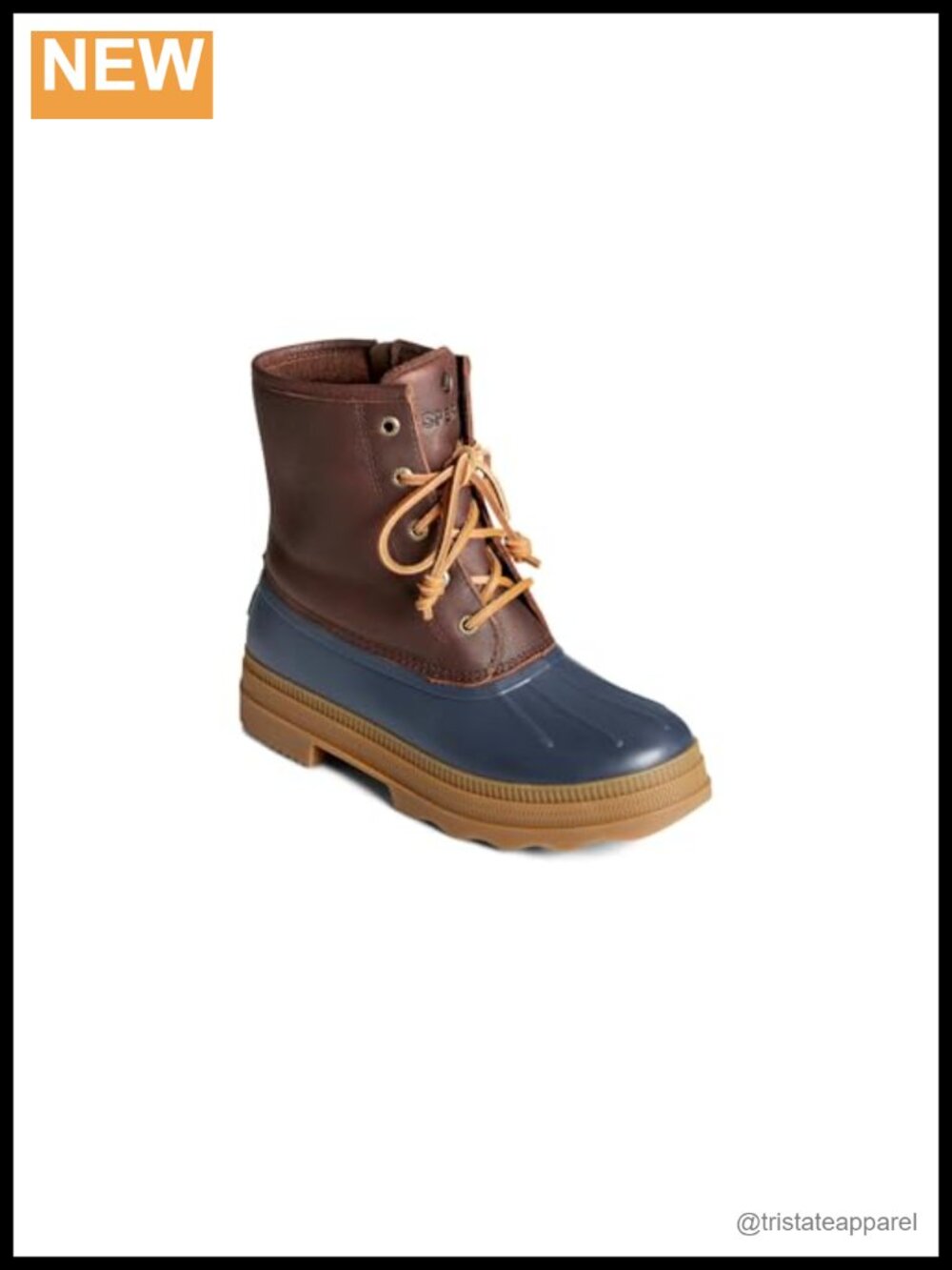 Waterproof Leather Ankle Boots Memory Foam Zip Closure Duck Boot